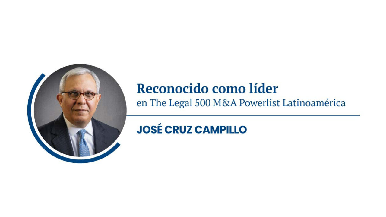 Reconocimiento de José Cruz Campillo en el M&A Private Practice Powerlist 2024